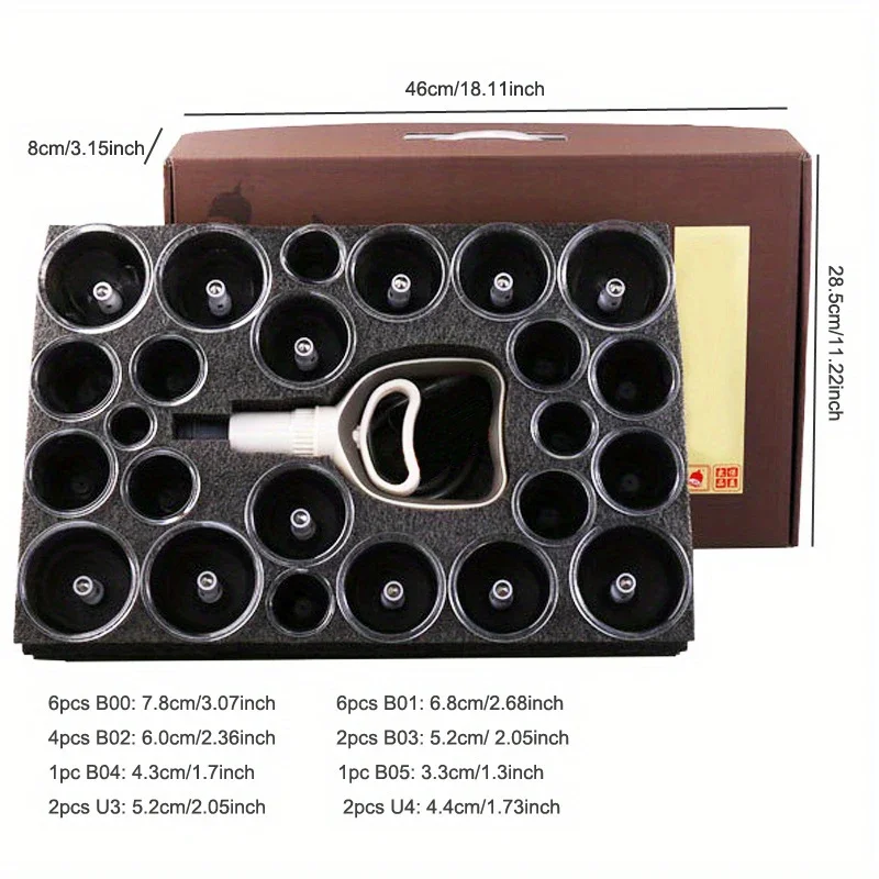 24 Cups Vacuum Cupping Massage - Cupping Therapy Set ulasan dan harga