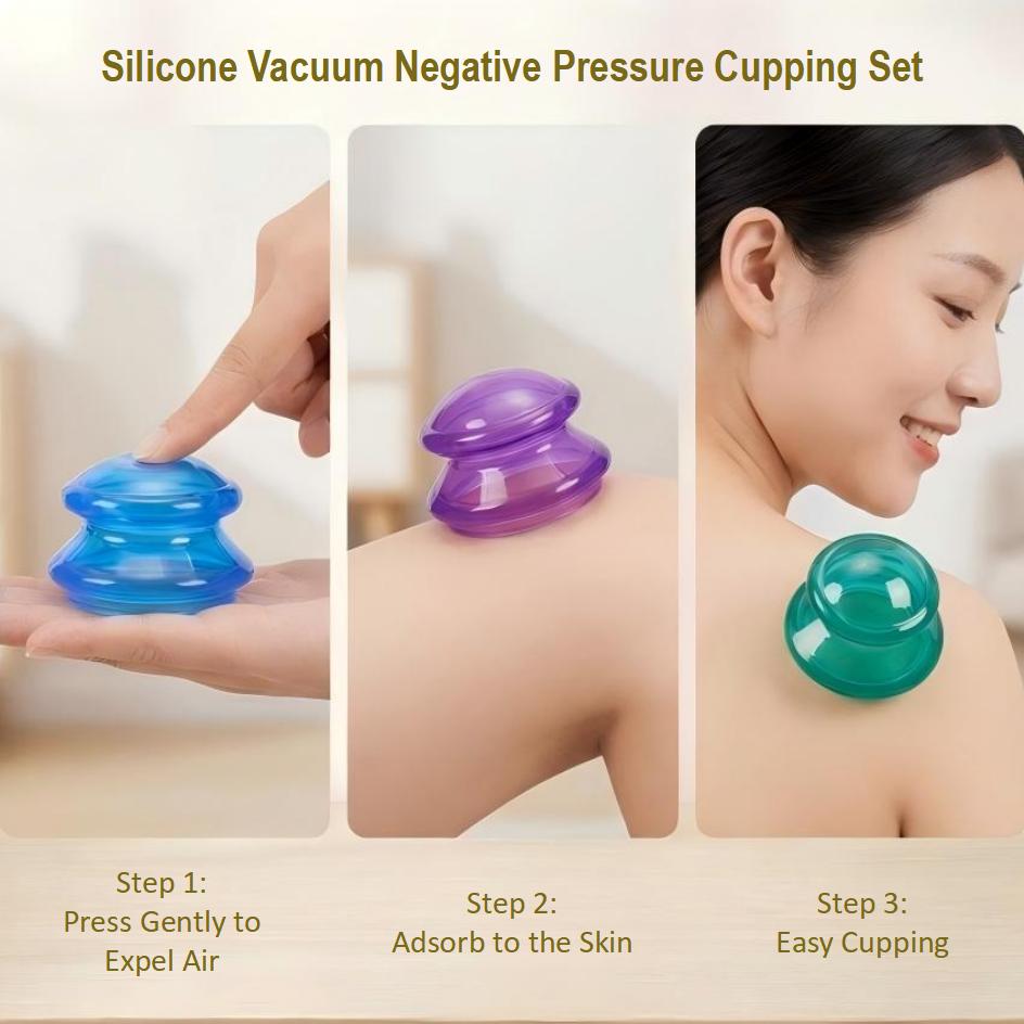 3Pcs Silicone Massage Cupping  - Cupping Therapy Set ulasan dan harga